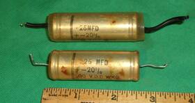 A. C. Cossor Mc105103/2 2 A.c. .25uf 500vdc Tubular Capacitors 1952
