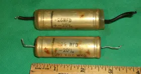 Mc105103 A. C. Cossor Mc105103/2 2 A.c. .25uf 500vdc Tubular Capacitors 1952