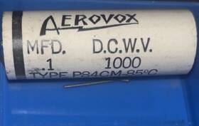 Aerovox 6028 Nos .01 Mf 1000v Capacitor Vintage Treble Bleed Audio Cap P84cm Amp