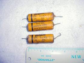Aerovox 618-25 3 Vintage .25 Mfd 300v Guitar Amp Paper Wax Capacitors