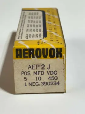 Aep2j Aerovox 1 Vintage 5-10 Mfd 4 Pin 450v Capacitor Nos