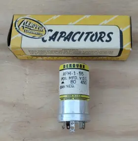 Afh-1-55 Aerovox 1 Nos/nib 80 Mfd 450 V Can Style Capacitor
