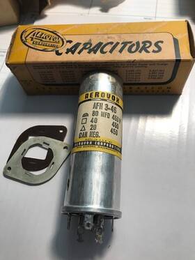 Aerovox Afh346 80 Mfd 450v Vintage Can Capacitor - New Original Box