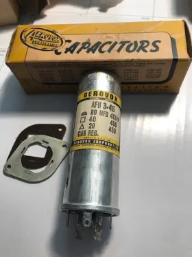 Afh346 Aerovox 80 Mfd 450v Vintage Can Capacitor - New Original Box