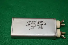 Cp70e1fg205k1 Aerovox Avx 2.0 Uf 1000 Vdc Oil Can Filter Nos Nib Nonpolarized Capacitor