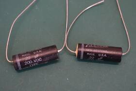 Aerovox Avx V161-399 .22 Uf 200 Vdc Audio Receiver Guitar Tone Vintage Nos Capacitors Tested