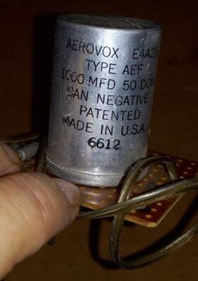Aerovox E44a23 Type Aef 1000 Mfd 50 Dowv Can 6612 Broken Circuit Board Usa