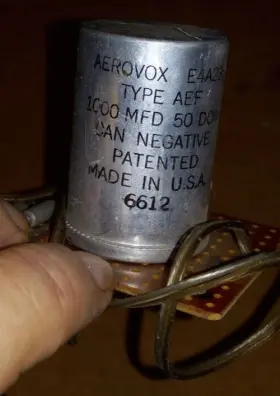 E44a23 Aerovox Type Aef 1000 Mfd 50 Dowv Can 6612 Broken Circuit Board Usa