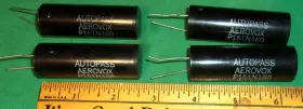 P151n160 Aerovox 4 Autopass .33uf 600vdc Radial Lead Caps Nos Test Ok 1959