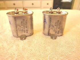 Aerovox P49g1002e01 Oil Filled Capacitor Pair/ Vintage Audio / 2uf 100v