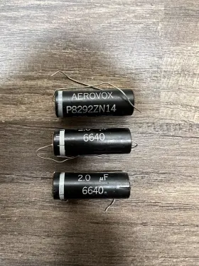 P8292zn14 Aerovox 3 Nos Capacitor 6640 1960s Guitar Amp Cap 200 Vdc X 2.0uf