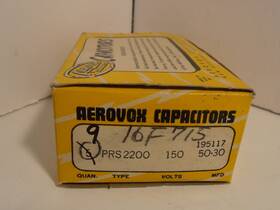 Aerovox Prs2200 Nos Dual Dandee 50 / 30 Uf Filter Electrolytic Capacitors