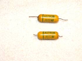 Astron .0022 2 X Inch Mustard Capacitor Pulls 600vdc Parts/repair #4