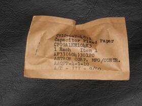 Astron Cp09a1ke104k3 1960 Nos Mil-spec Paper In Oil Capacitors .1 400 Volts