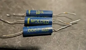 0062 Blue Ajax .0062 Vintage Molded Lot Of 3 400v 10% Guitar Tube Amp Tone Capacitor