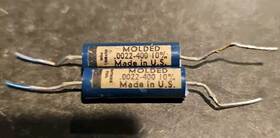 Blue Molded Ajax .0022-400 Lot Of 2 .0022 400 10% Guitar Amp Capacitor Fender/magnatone