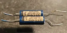 0022-400 Blue Molded Ajax .0022-400 Lot Of 2 .0022 400 10% Guitar Amp Capacitor Fender/magnatone