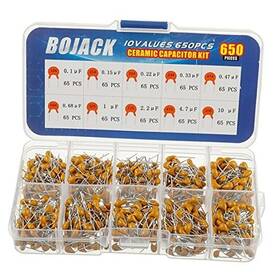 Bojack Bj-cap10 10 Type Values 650pcs Ceramic Capacitor Assortment Kit Capacitors From