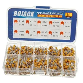 Bj-cap10 Bojack 10 Type Values 650pcs Ceramic Capacitor Assortment Kit Capacitors From