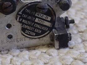 Cardwell 412-b Vintage Air Variable Capacitor 19-106 Pf Cap. Mmf 100 Usa