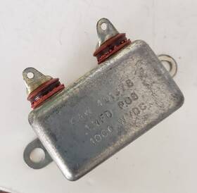 Caw 46197b Vtg 481978 Bathtub Style Capacitor Ham Radio .1 Mfd Pos 1000 Wvdc Usa