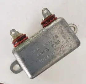 481978 Caw 46197b Vtg Bathtub Style Capacitor Ham Radio .1 Mfd Pos 1000 Wvdc Usa
