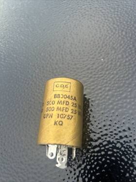Cde Bb0045a Multi Section Electrolytic Can Capacitor 250 To 500 Mfd