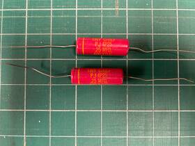 Cde Pj-4p25 Pair Nos Vintage Tiny Chief .25uf 400v Capacitors Guitar Tone Tube Coupling