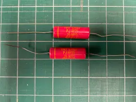 Pj-4p25 Cde Pair Nos Vintage Tiny Chief .25uf 400v Capacitors Guitar Tone Tube Coupling