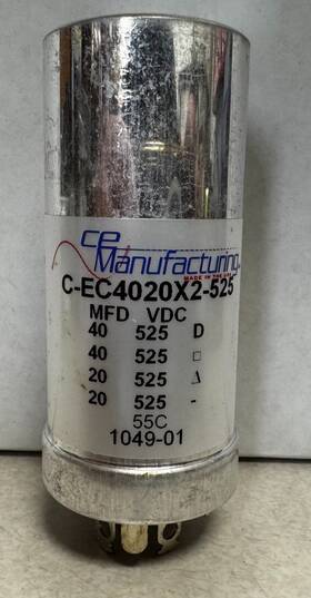 Ce Manufacturing C-ec-4020x2-525 Can Capacitor 40/40/20/20 525vdc