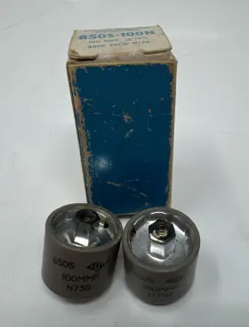850s-100n Centralab Ceramic Doorknob Hv Transmiting Capacitor Crl N750 2 In Box