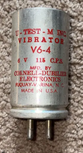 1077-544 Cornell Dubilier Vintage Radio Vibrator V6-4 6v Low Voltage Power Converter