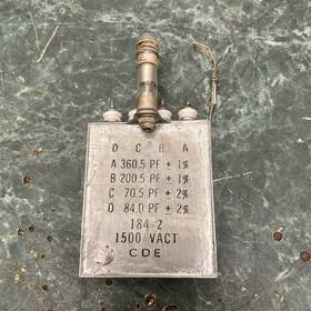 Cornell Dubilier 184-2 Cde Multi Tap Capacitor With Piston
