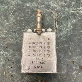 184-2 Cornell Dubilier Cde Multi Tap Capacitor With Piston