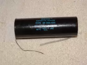 Cornell Dubilier 200mfd 1 - Vintage Electrolytic Capacitor 450wvdc Never Used