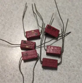 220-mmf Cornell Dubilier 6 Nos Vintage Domino Mica Capacitors 220 Mmf 5% Type 22