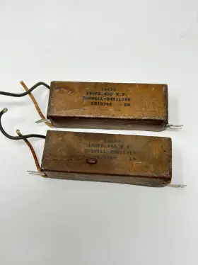 1930 Cornell Dubilier 537b Lot Of 2 Vintage Dublin S Filter Capacitors Wax 16mfd 450v