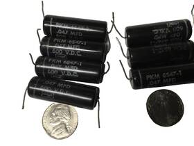Cornell Dubilier 6s47-1 .047 Mfd 600 Vdc Pkm Black Axial Capacitors Lot Of 7x
