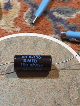Cornell Dubilier 8-150 Dubillier Type Br-8-150 Electrolytic Capacitor