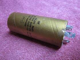 Cornell Dubilier Bb0489.5a Nos Cde Vintage Can Capacitor 80/80uf 500vdc Insulated Dublier