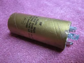 Bb0489.5a Cornell Dubilier Nos Cde Vintage Can Capacitor 80/80uf 500vdc Insulated Dublier