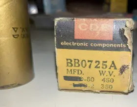 Bb0725a Cornell Dubilier Vintage Capacitor 60 To 80 Mfd 450wv 1 2 350wv