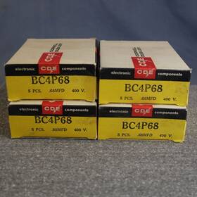 Cornell Dubilier Bc-4p68 Four Boxes .68 Mfd 400 Vdc Capacitors 20 Parts Bc 4p68