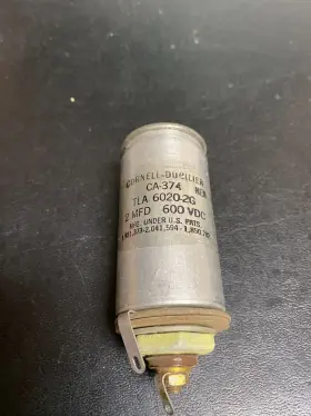 6020-2g Cornell Dubilier Ca-374 Cornell-dubilier Capacitor Tla 2 Mdf 600 Vdc