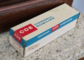 Cornell Dubilier Cc0295a Rare Vtg Nos Nib Electronics Cde Can Capacitor