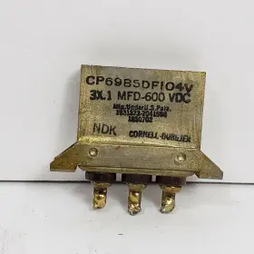Cp69b5df104v Cornell Dubilier Vintage Bathtub Style Capacitor Ham Radio 3x .1mfd 600vdc