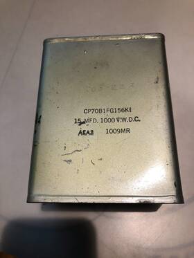 Cornell Dubilier Cp70b1fg156kl Qty 1 Dublier 15 Mfd 1000v.w.d.c Oil Filled Capacitor