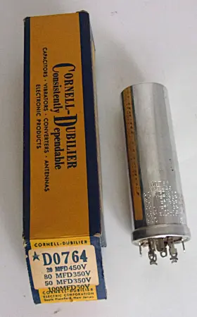 D0764 Cornell Dubilier Nos Capacitor