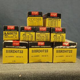 Cornell Dubilier Dd0345 9 Cde Electrolytic Capacitors Various Values 450v 350v 150v Ratings Old Stock