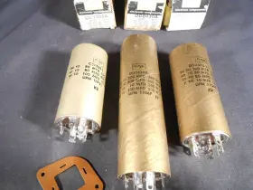 Dd0476.1a Cornell Dubilier Lot Of 3 Cde Vintage Can Capacitors 7-200mfd 50-450 Wv